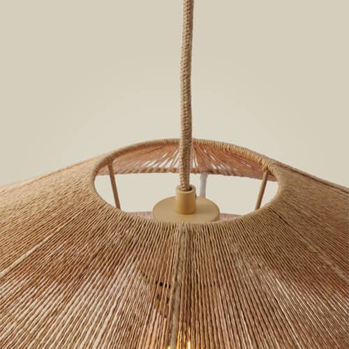 Lumbini Small Pendant textile beige / Ø 50 cm - GOOD&MOJO - Beige - Rope