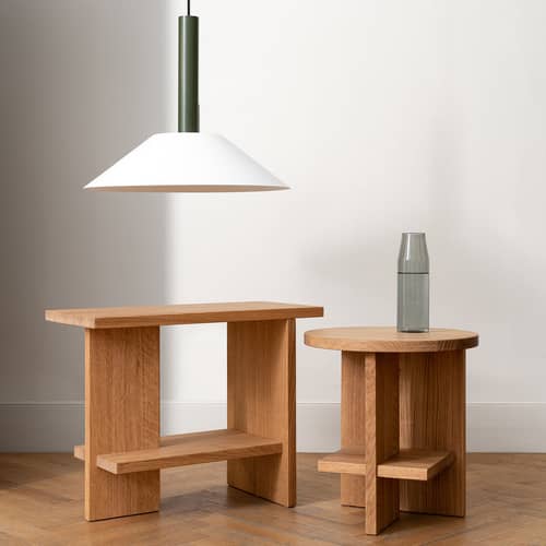 Pendelleuchte Hook Small metall grün / Ø 50 x H 42,4 cm - NINE - Grün - Aluminium, Stahl