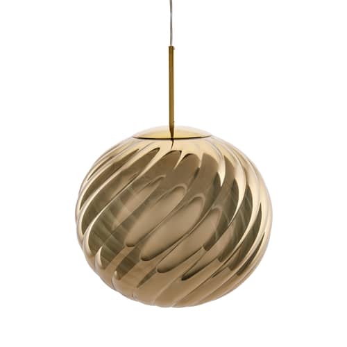 Pendelleuchte Whirl Large plastikmaterial gold / LED - Ø 45 cm - Tom Dixon - Gold - Halbmetallisierter Polycarbonat