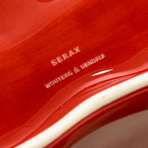 Piatto da portata Lips ceramica rosso / Set di 3 - 25,5 x 12,5 cm - Serax - Rosso - Gres smaltato