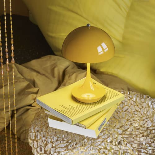 Schnurlosleuchte Panthella 160 plastikmaterial gelb / LED - Ø 16 cm - Louis Poulsen - Opak-Gelb - Polykarbonat