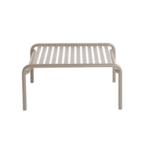 Table basse Week-end métal beige / Small - 69 x 60 cm / Aluminium - Petite Friture - Dune - Aluminium
