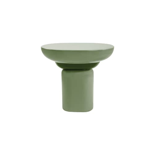 Table d’appoint Babka  vert / 55 x 32 x H 50 cm - Fibre de verre - POPUS EDITIONS - Vert - Fibre de verre laquée