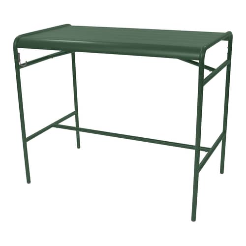 Table haute Luxembourg / 4 personnes - 126 x 73 cm - Aluminium - Fermob - Cèdre - Aluminium