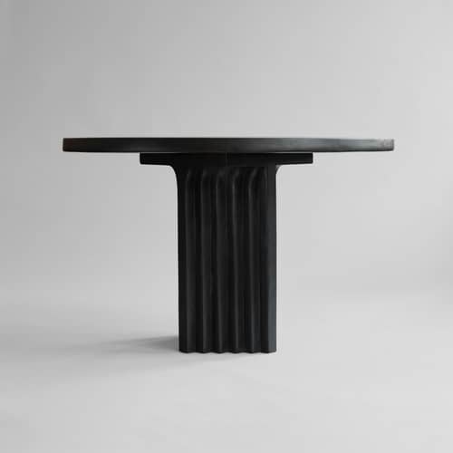 Table ronde Arc marron / Ø 120 cm - Béton fibré - 101 COPENHAGEN - Café - Béton fibré