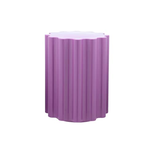 Tabouret Colonna plastique violet / H 46 x Ø 34,5 cm - By Ettore Sottsass - Kartell - Violet - Technopolymère thermoplastique