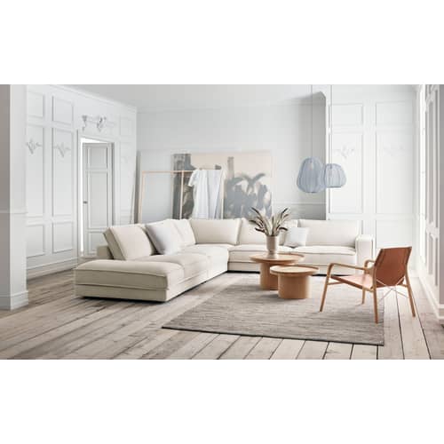 Tavolino Plateau Large legno naturale / Ø 74 x H 42 cm - Piano rimovibile - Bolia - Rovere - Rovere massello, Stratificato modellato