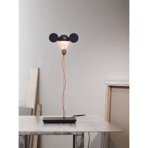 Tischleuchte I Ricchi Poveri Toto metall schwarz / H 53 cm - Ingo Maurer, 2014 - Ingo Maurer - Schwarz - Messing, Stahl