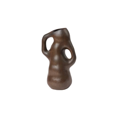 Vase Isolde céramique marron / H 35 cm - BROSTE COPENHAGEN - Marron antique (mat) - Grès