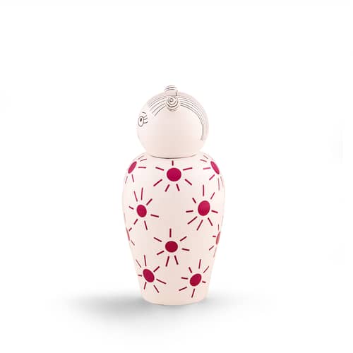 Canopie Lula Vase with lid ceramic pink / With lid - Seletti - Lula / Pink - Painted porcelain