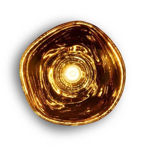 Wandleuchte Melt Surface plastikmaterial gelb gold metall / LED - Ø 50 cm / Farbwechsel - Tom Dixon - Kupfer - Polykarbonat