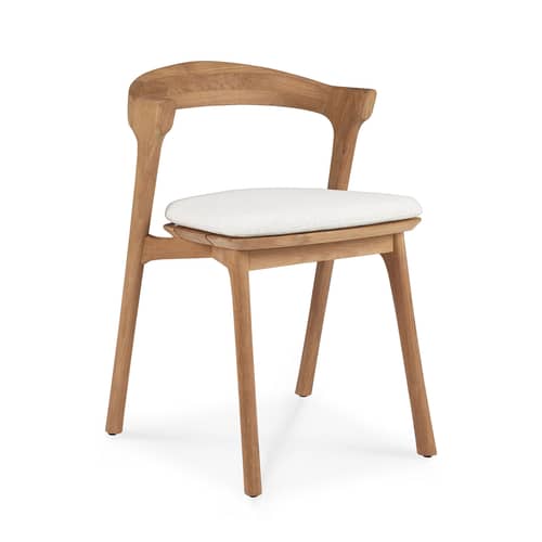 Accessoire Outdoor tissu blanc beige / Coussin assise pour chaise de jardin Bok - Ethnicraft - Blanc cassé - Mousse, Tissu d\'extérieur
