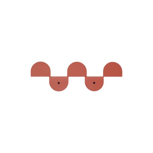 Appendiabiti Vibes metallo rosso / L 37,3 cm - NOBODINOZ - Rosso mattone - Acciaio laccato