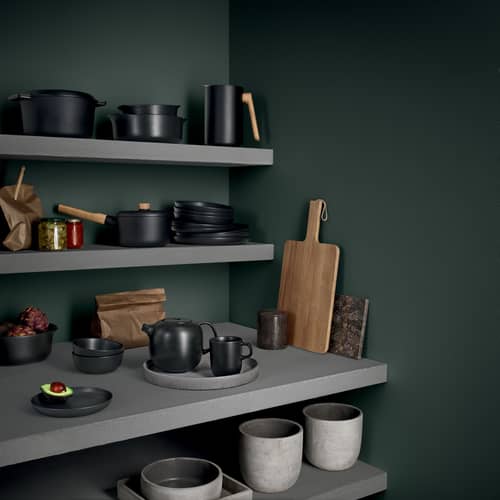 Assiette creuse Nordic Kitchen céramique noir / Ø 20 cm - Grès - Eva Trio - Ø 20 cm / Noir mat - Grès