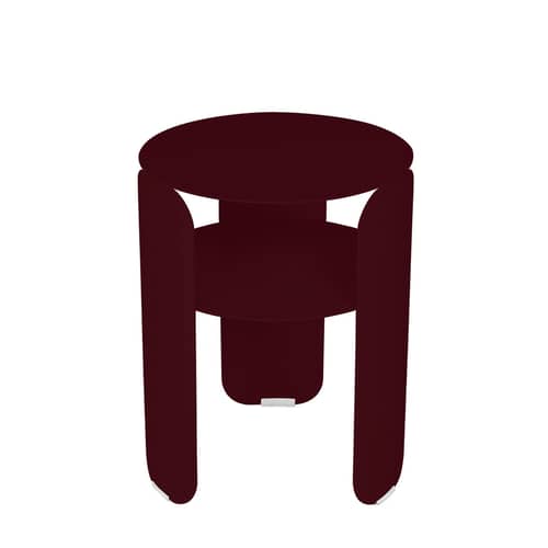 Beistelltisch Bebop metall rot / Ø 35 x H 45 cm - Fermob - Schwarzkirsche - bemaltes Aluminium