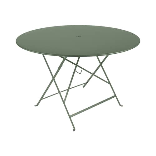Tavolo pieghevole Bistro / Ø 117 cm - Foro ombrellone - Fermob - Cactus - Acciaio verniciato