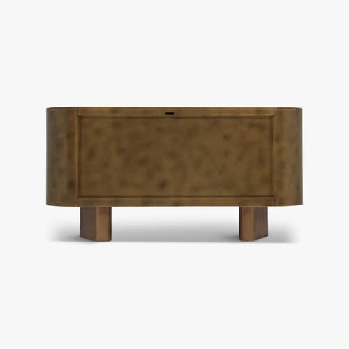 Buffet Ovalia bois effet laiton / L 150 cm - NV GALLERY - Effet laiton antique brossé - Bois composite peint