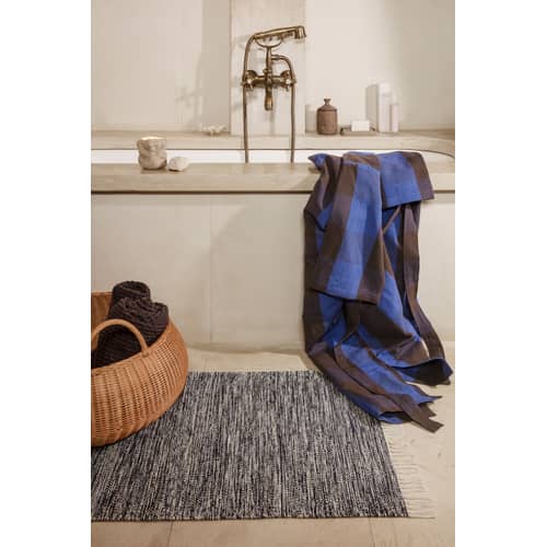 Cestino Braided fibre legno naturale / Ø 60 x H 32 cm - Rattan - Ferm Living - rattan naturale - Rattan intrecciato