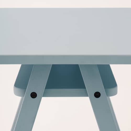 Growing Green Children\'s desk wood blue / 70 x 45 x H 50 cm - NOBODINOZ - Sky blue - Natural beechwood, Plywood