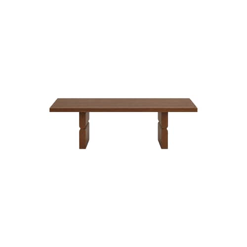 Noon Coffee table wood brown / 118 x 58 cm - NOBODINOZ - Dark wood - Solid Rubberwood, Tinted ash veneer