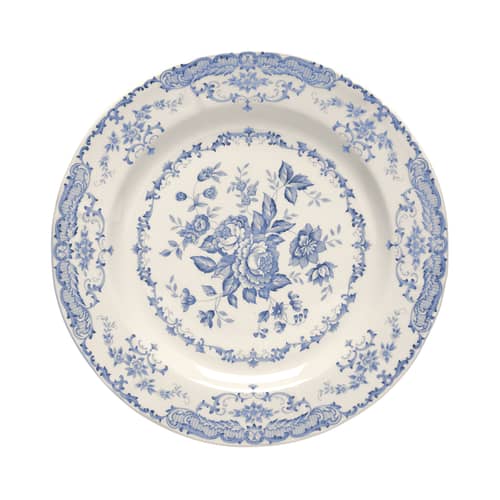 Dessertteller Rose keramik weiß blau / Ø 20,7 cm - Bitossi Home - Blau - Keramischer Eisenstein