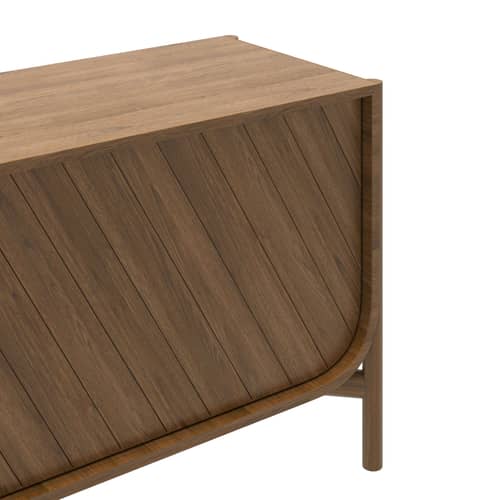 Marius Dresser wood brown / TV stand - L 155 x H 65 cm - Hartô - Walnut stained oak - MDF veneer tinted oak, Tinted oak wood