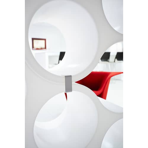 Étagère Cloud plastique blanc / Cloison - Bouroullec, 2004 - L 187,5 x P 44 x H 104 cm - Cappellini - Blanc - Polyéthylène