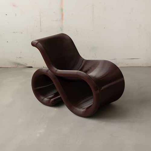 Fauteuil Éclair Chair rouge - CRÈME ATELIER - Cerise - PETG recyclé