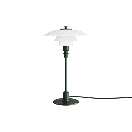 Lampe de table PH 2/1 vert / Réédition 1927 - Louis Poulsen - Vert brillant / Blanc - Aluminium laqué, Verre soufflé bouche
