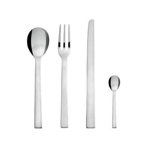 Ménagère Santiago métal / Coffret 24 couverts - Alessi - Acier poli - Acier inoxydable poli