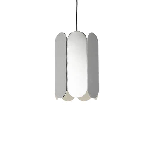 MÖBELZUBEHÖR Arcs silber metall / Stahl - Ø 20 x H 30 cm / Ohne Elektrik - Hay - Spiegelglas - Stahl