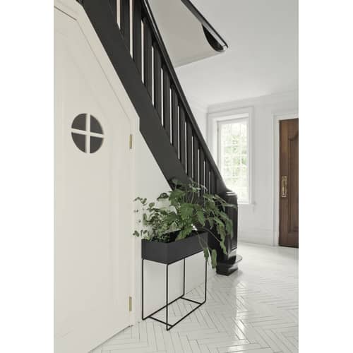 Pflanzgef mit Gestell Plant Box Ferm Living / L 60 cm x H 65 cm - Schwarz  - Metall | Made In Design