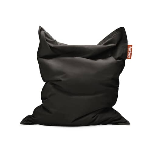 Pouf The Original Canvas / Recyclé - 140 x 180 cm - Fatboy - Noir Réglisse -  Micro-billes EPS, Polyester recyclé