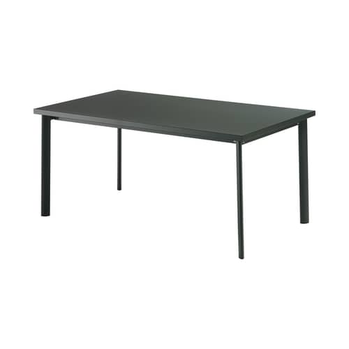 Star Table - Rectangular - 90 x 160 cm by Emu - Ancient matt iron - Galvanized sheet, Stainless steel, Varnished steel
