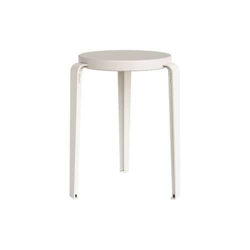 Stappelbarer Hocker Lou Chroma holz weiß / Ökozertifiziertes Holz - TIPTOE - Cremeweiß - Ökozertifiziertes Holz, Stahl