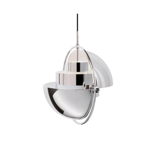 Suspension Multi-Lite Large argent métal / Ø 36 cm - Modulable & orientable / Réédition 1972 - Gubi - Chromé - Métal