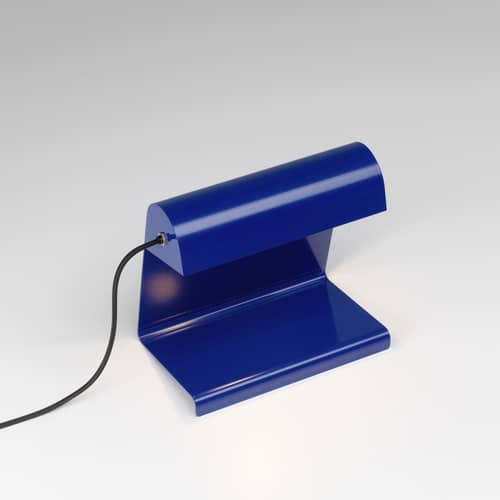Lampe de bureau Table lamp metal blue / Jean Prouvé, 1930 - Vitra - Marcoule blue - Steel plate