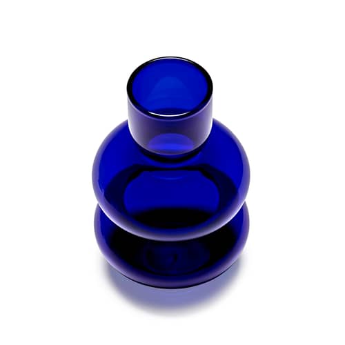 Vase Bubble verre bleu / H 15 cm - Serax - Bleu - Verre borosilicaté