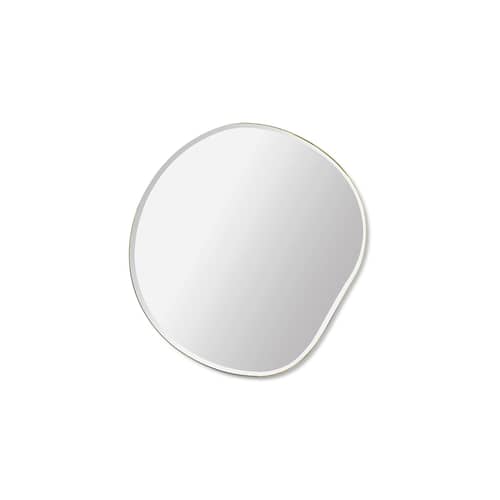 Pond Small Wall mirror gold metal / 52 x 50 cm - Ferm Living - 52 x 50 cm / Brass - Glass, Painted MDF, Zinc plated brass