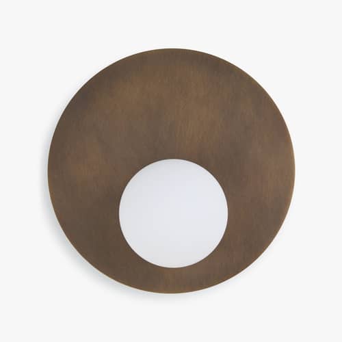 Wandleuchte Oluwa metall braun / Ø 25 cm - NV GALLERY - Bronze - Eisen, Glas, Messing