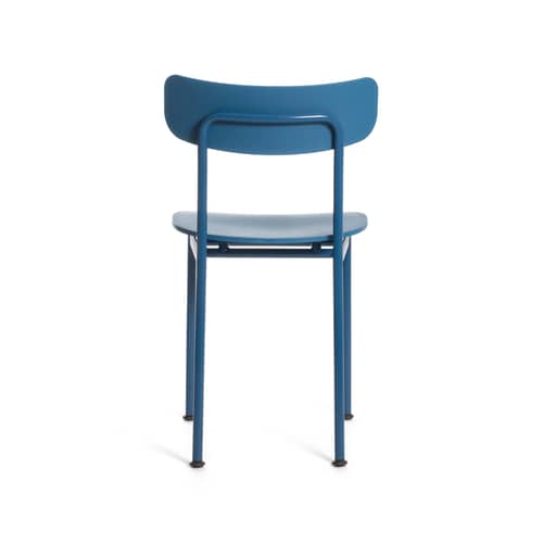 Chaise Motta bleu / Jasper Morrison - Polypropylène recyclé - Magis - Bleu - Acier, Polypropylène recyclé