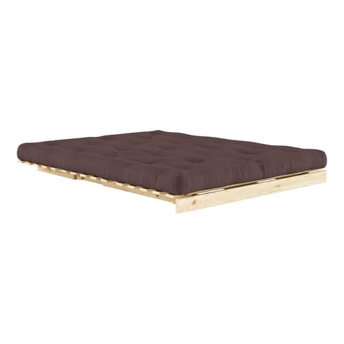 Canapé convertible Roots / L 160 cm - 3 positions / Structure pin clair - KARUP DESIGN - Marron 715 / Pin clair - Fibres recyclées mélangées, Mousse, Pin massif certifié FSC, Tissu