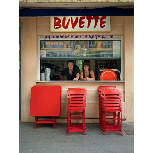 Chaise pliante Bistro métal bleu - Fermob - Bleu Acapulco - Acier laqué