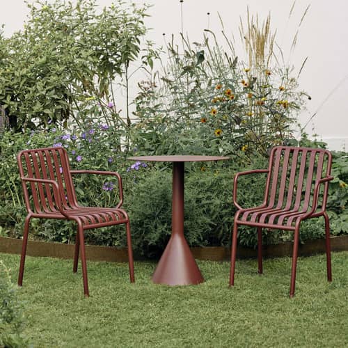Fauteuil empilable Palissade métal rouge / Bouroullec, 2016 - Hay - Rouge oxyde - Acier