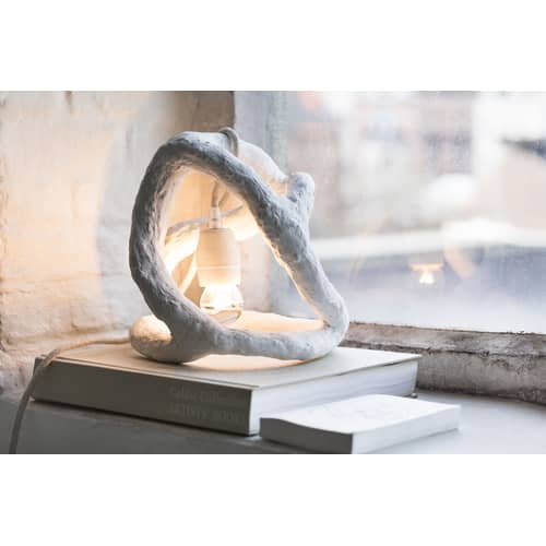 Lampe de table Sculpture céramique blanc / Plâtre modelé main - Serax - Blanc - Plâtre