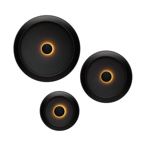 Set de 3 appliques d\'extérieur Oloha Trio / Lampe sans fil - Fatboy - Anthracite - ABS, Aluminium thermolaqué, Silicone