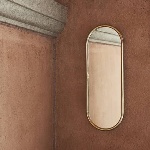 Miroir mural Angui argent métal / L 29 x H 78 cm - AYTM - Argent - Acier, Verre