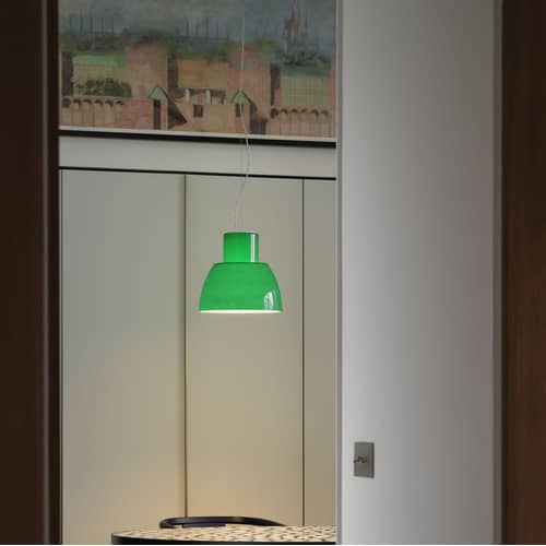 Pendelleuchte Lorosae glas grün / Ø 30 cm - Álvaro Siza, 1999 - Nemo - Grün Rosmarinrün - Glas