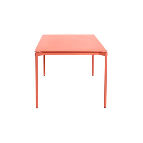 Fromme Rectangular table metal pink orange / Aluminium - 180 x 90 cm - Petite Friture - Coral - Aluminium