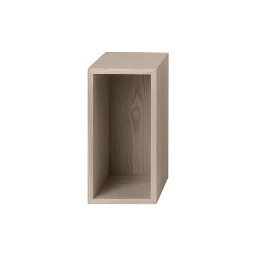 Regal Stacked holz natur / Größe S - rechteckig - 43 x 21 cm / mit Rückwand - Muuto - Eiche - MDF Eichenfurnier
